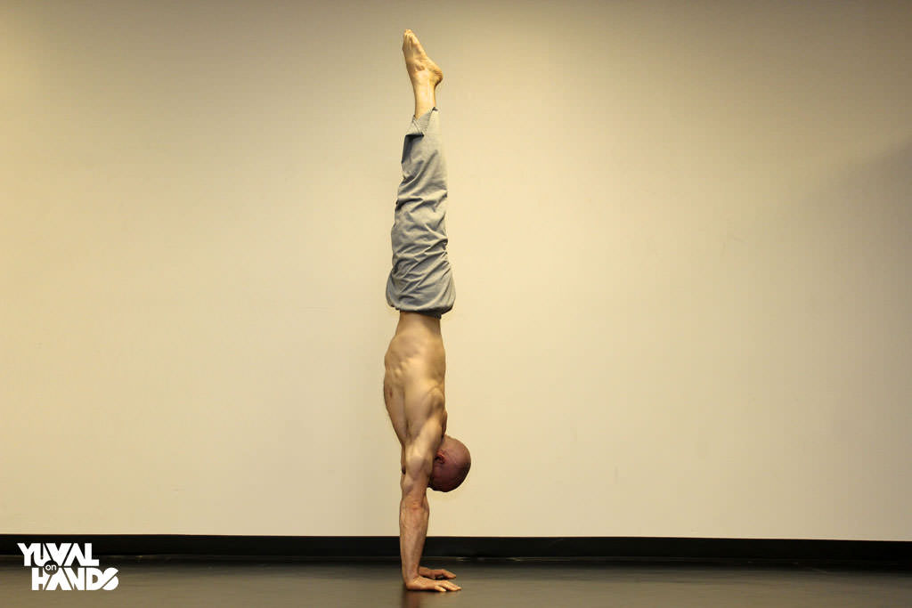 Perfect handstand in studio